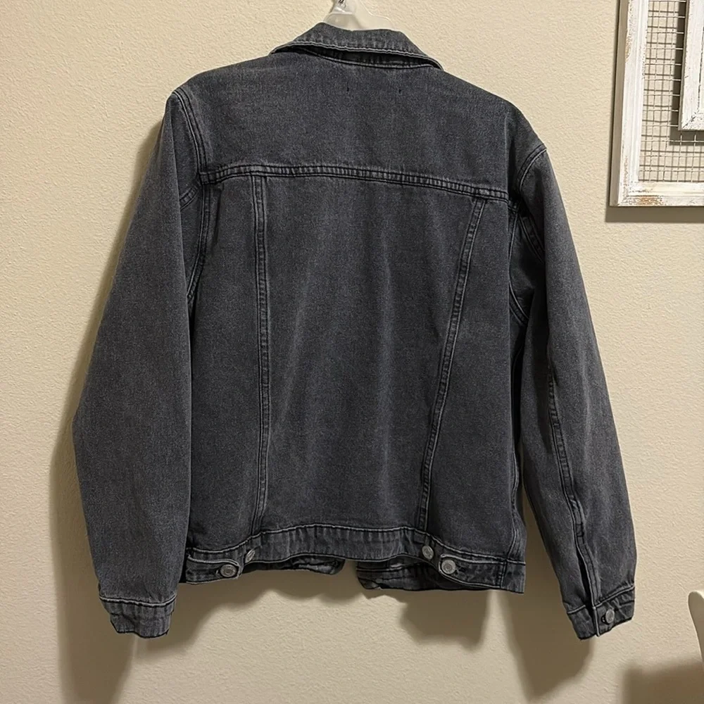 PacSun Men’s Hunter Classic Fit Trucker Jean Jacket Black Wash Denim Size Medium - Picture 9 of 10